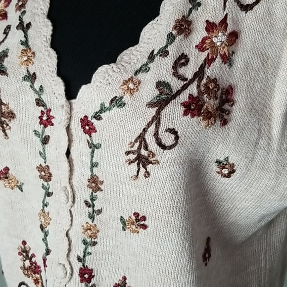 🎁 Vintage crewl embroidery sleeveless vest - Picture 3 of 6